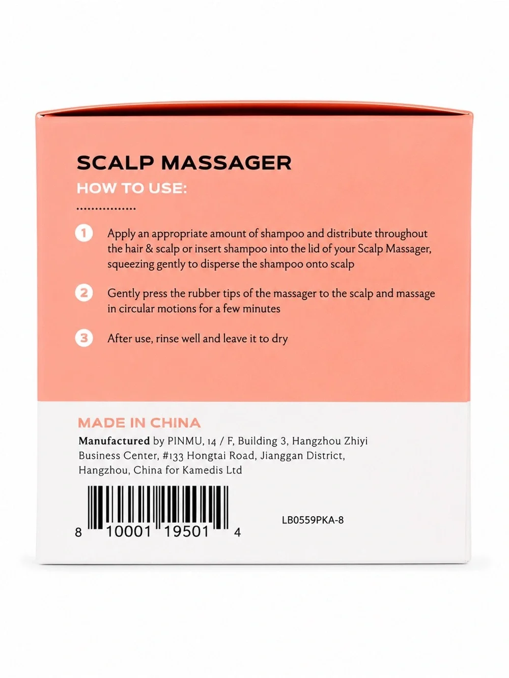 Kamedis Scalp Control Shampoo Brush Massager w/ Inner Dispenser NIB
